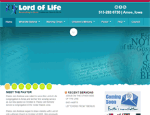 Tablet Screenshot of lordoflifeames.org